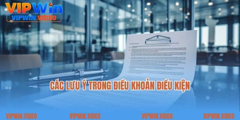 Các lưu ý trong điều khoản điều kiện